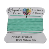 Retro Bright Aqua Griffin Silk Cord – Hand-Dyed Thread for Knotting, Jewelry Making, Pendant Stringing